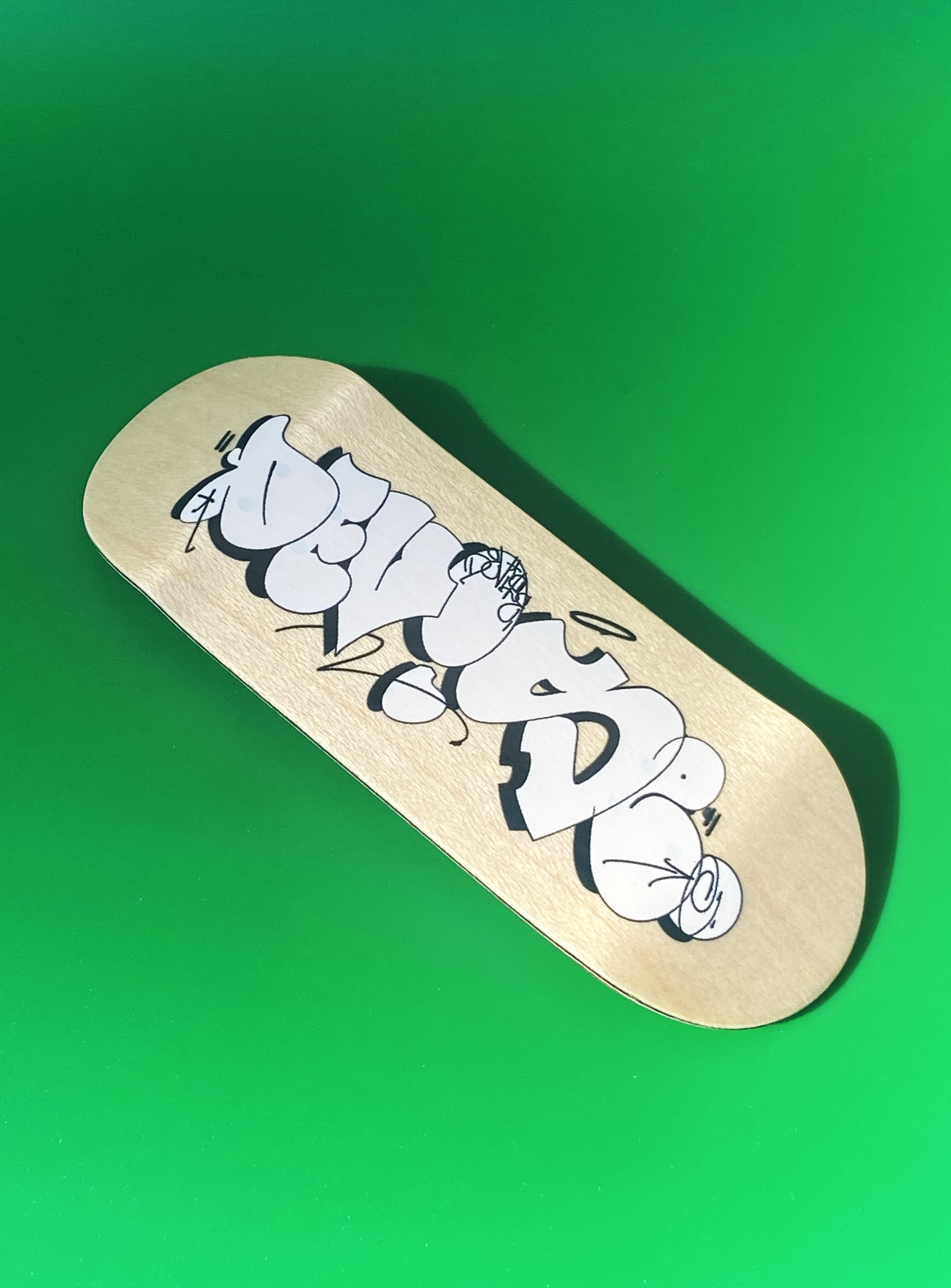 Dankmode x Amuse126 - Logo Throwie - Devise Deck – Devise Fingerboards